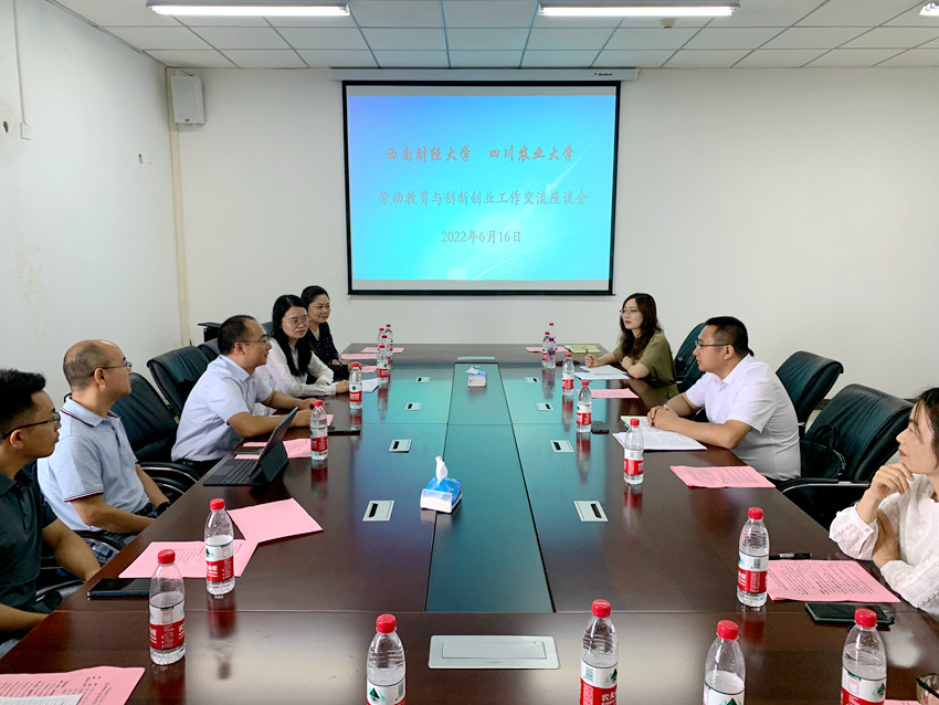 西南财经大学与英国上市公司365举行劳动教育与创新创业工作交流座谈会。人民网 王波摄 西南财经大学与英国上市公司365举行劳动教育与创新创业工作交流座谈会。人民网 王波摄